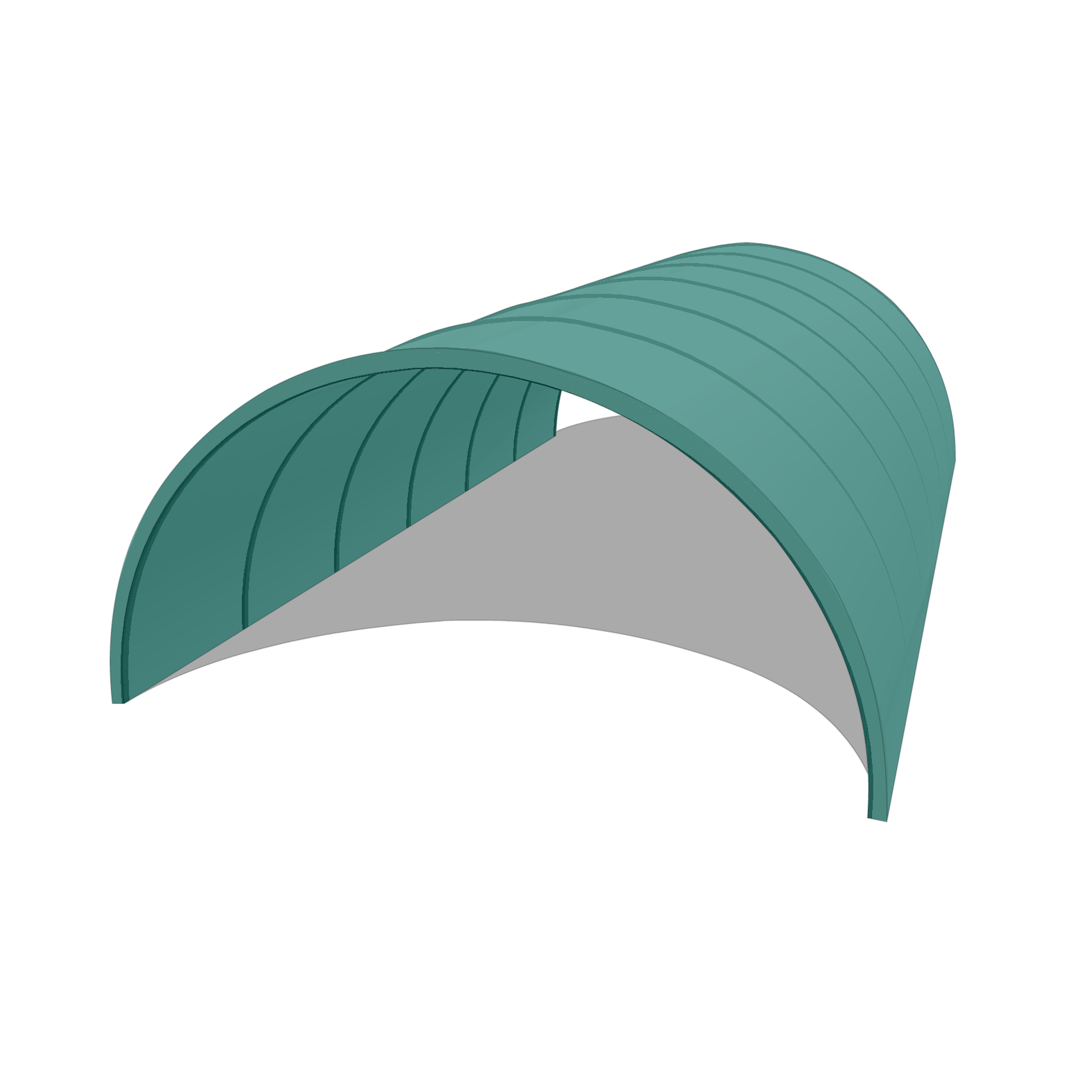 Bâche pour tunnel 12x36m  en AGRI 720 BC Vert/blanc