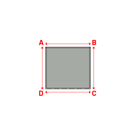Bâche Rectangle en Protect 670 : La référence en matière de protection étanche Gris clair RAL 7038 - 1.50x1.40m