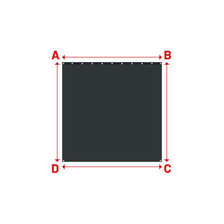 Bâche Rectangle en Protect 670 : La référence en matière de protection étanche Gris anthracite RAL 7016 - 2.00x2.00m