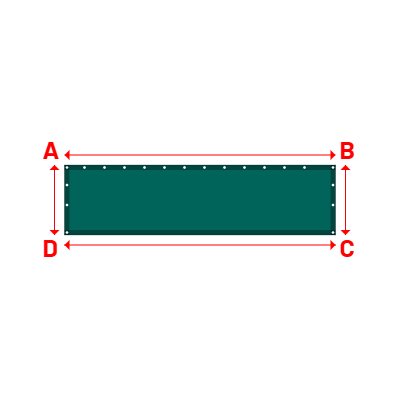 Bâche Rectangle en Protect 670 : La référence en matière de protection étanche Vert industrie RAL 6026 - 2.71x0.70m