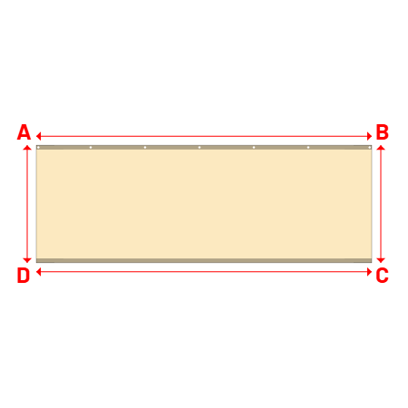 Bâche Rectangle en Protect 670 : La référence en matière de protection étanche Beige ral 1015 - 4.00x1.40m