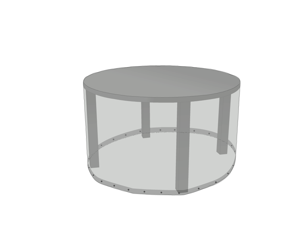 Table de jardin ronde en MaxiProtect 900 : Protection & grammage renforcé Gris agate RAL 7038