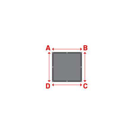 Bâche Rectangle en CoverEco 640 : une bâche simple & efficace Ecolac 640 - 7196 (RAL 7037) - 1.00x1.00m