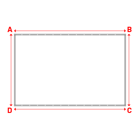 Bâche Rectangle en Protect 670 : La référence en matière de protection étanche Blanc RAL 9016 - 3.59x2.32m