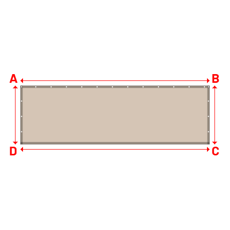 Bâche Rectangle en Soltis Perform 92 Beige Sablé 92-2135 - 4.20x1.30m