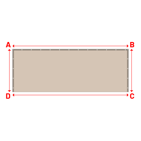 Bâche Rectangle en Soltis Perform 92 Beige Sablé 92-2135 - 4.20x1.55m