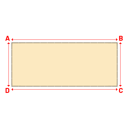Bâche Rectangle en Protect 670 : La référence en matière de protection étanche Beige ral 1015 - 6.85x2.85m
