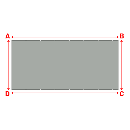 Bâche Rectangle en Protect 670 : La référence en matière de protection étanche Gris clair RAL 7038 - 6.00x2.80m