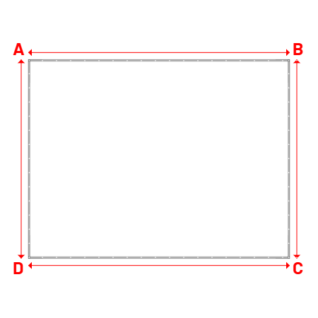 Bâche Rectangle en Protect 670 : La référence en matière de protection étanche Blanc RAL 9016 - 6.55x4.98m