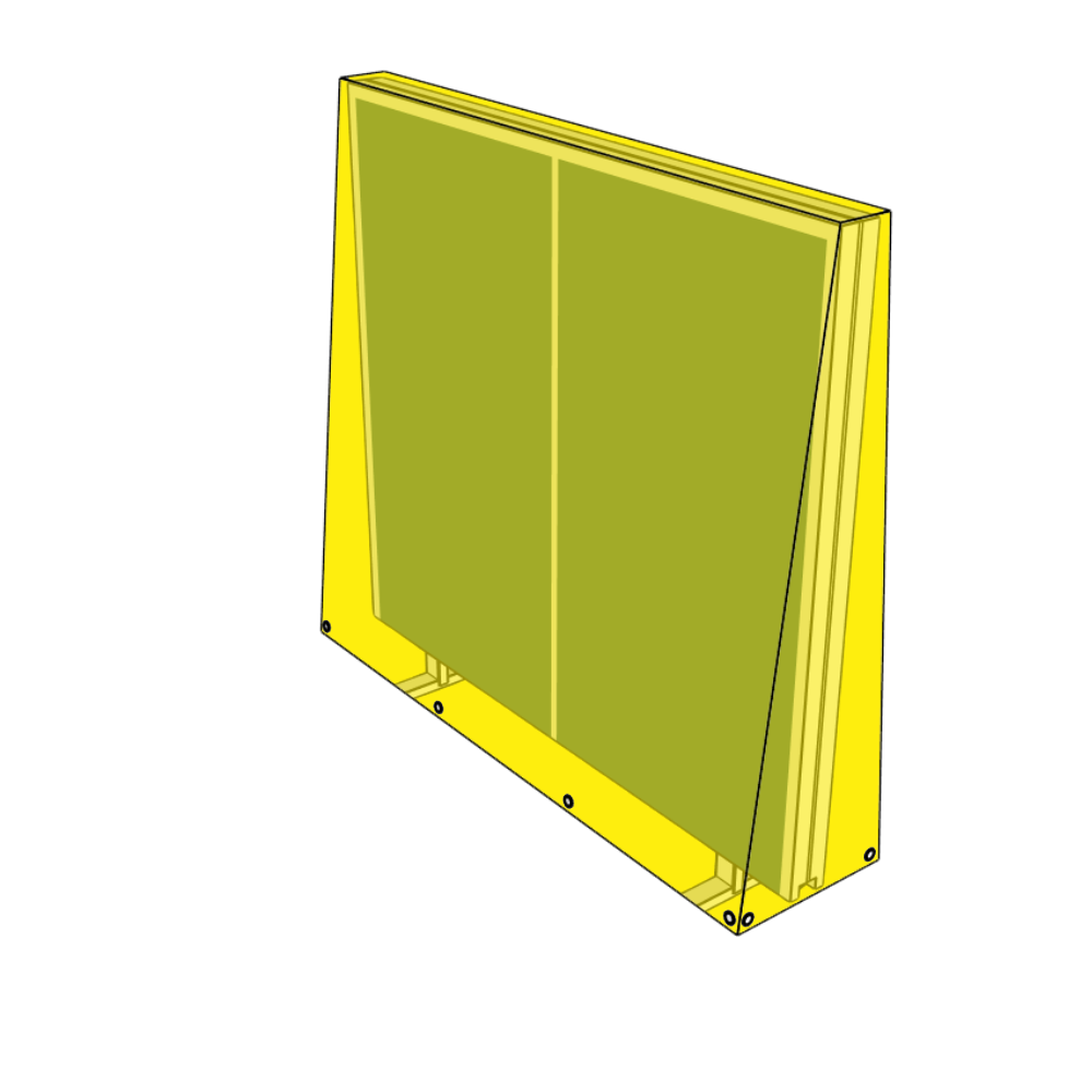 Housse de protection table de ping-pong sur mesure - Protect 670 : La référence en matière de protection étanche Jaune citron RAL 1018