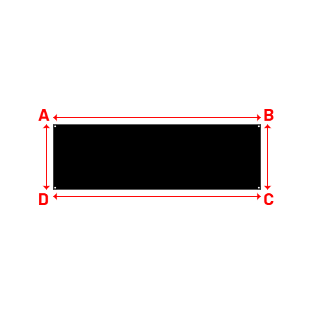 Bâche Rectangle en Protect 670 : La référence en matière de protection étanche Noir RAL 9005 - 2.97x0.93m