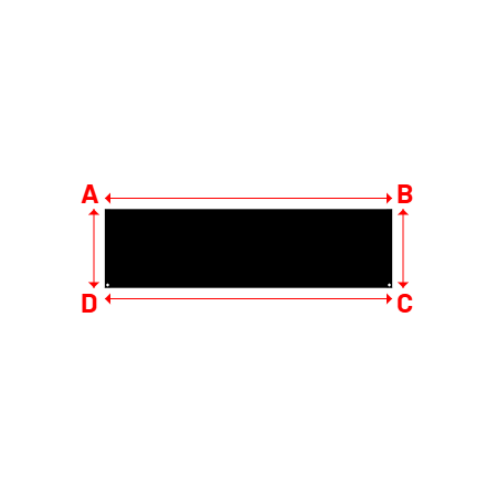 Bâche Rectangle en Protect 670 : La référence en matière de protection étanche Noir RAL 9005 - 2.60x0.71m