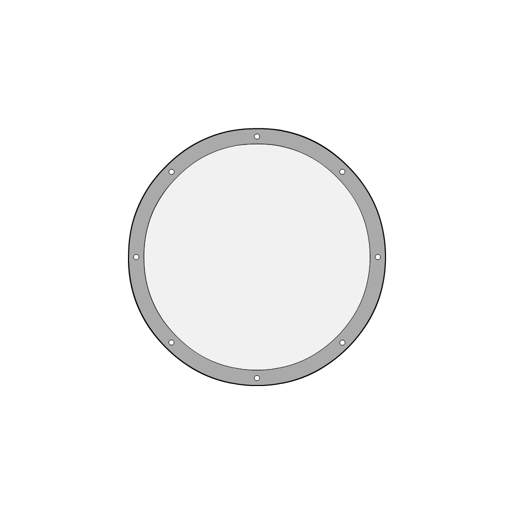 Bâche plate ronde en Protect isolation : Isolation thermique et phonique Coloris Blanc d'une diamètre de 6.8m