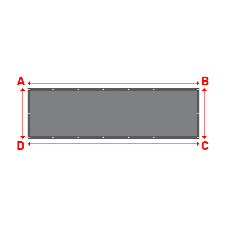 Bâche Rectangle en CoverEco 640 : une bâche simple & efficace Ecolac 640 - 7196 (RAL 7037) - 3.40x1.00m