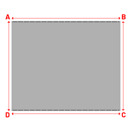 Bâche Rectangle en Soltis Perform 92 alu/blanc 92-2051 - 4.60x3.80m