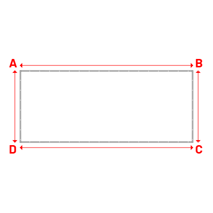 Bâche Rectangle en MaxiProtect 900 : Protection & grammage renforcé Blanc signalisation RAL 9016 - 31066 - 6.00x2.50m