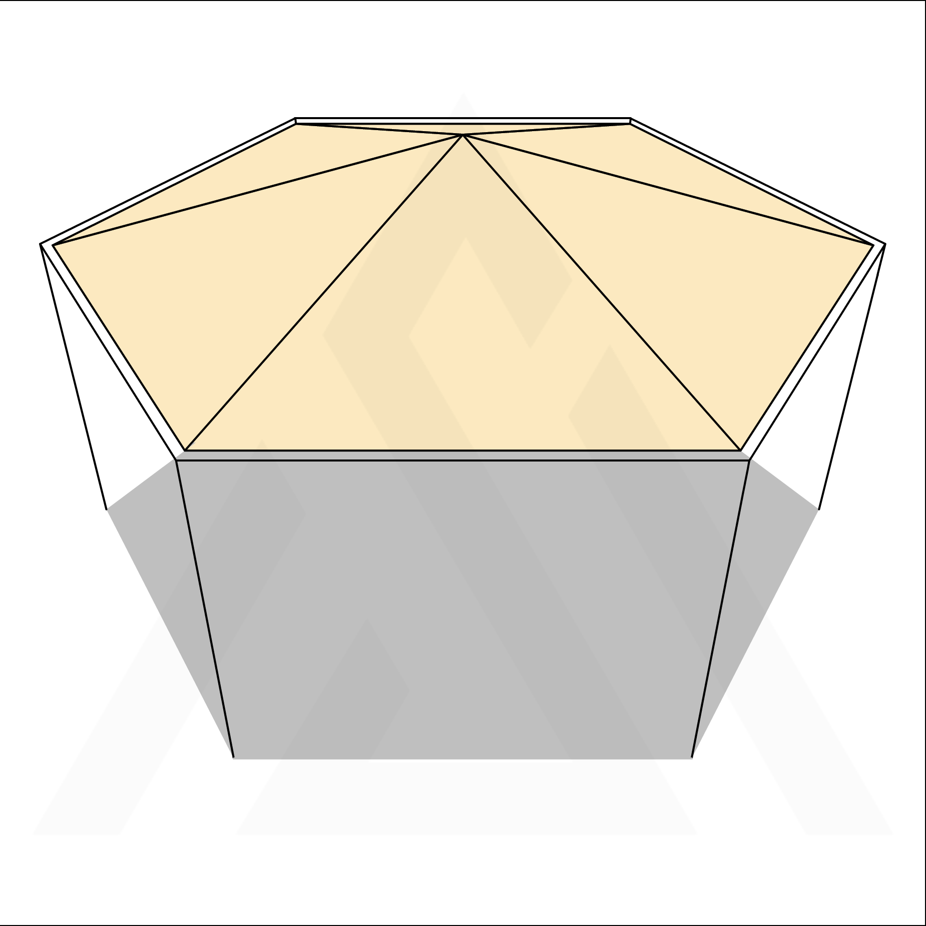 Bâche tonnelle hexagonale en Protect 670 : La référence en matière de protection étanche Beige ral 1015 - 6x1.21m