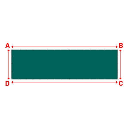 Bâche Rectangle en Protect 670 : La référence en matière de protection étanche Vert industrie RAL 6026 - 7.14x2.00m