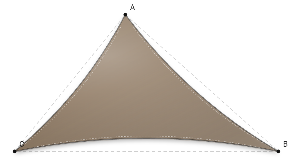 Voile d'ombrage - Forme Triangle - Bois flotté 294 (AustralMesh)