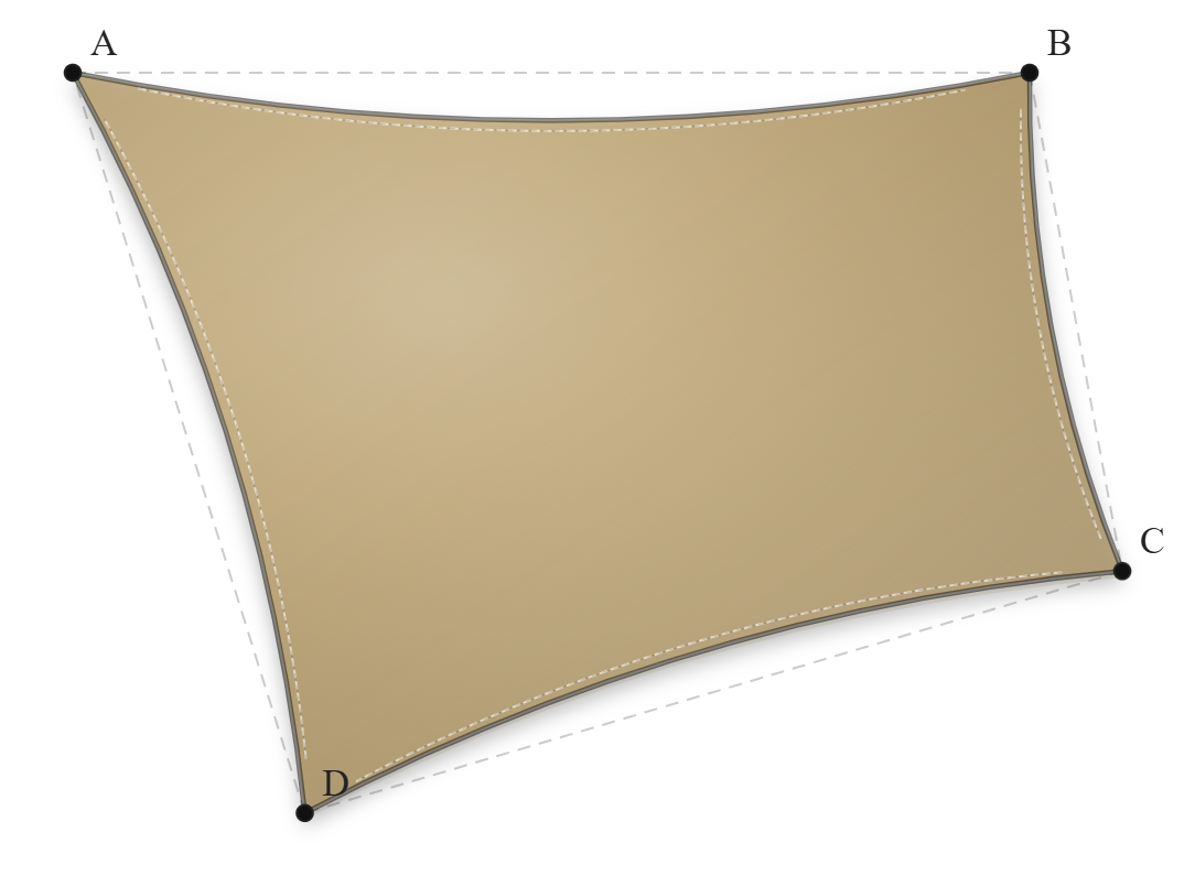Voile d'ombrage - Forme Trapèze - Sable du désert (704 AustralMesh)