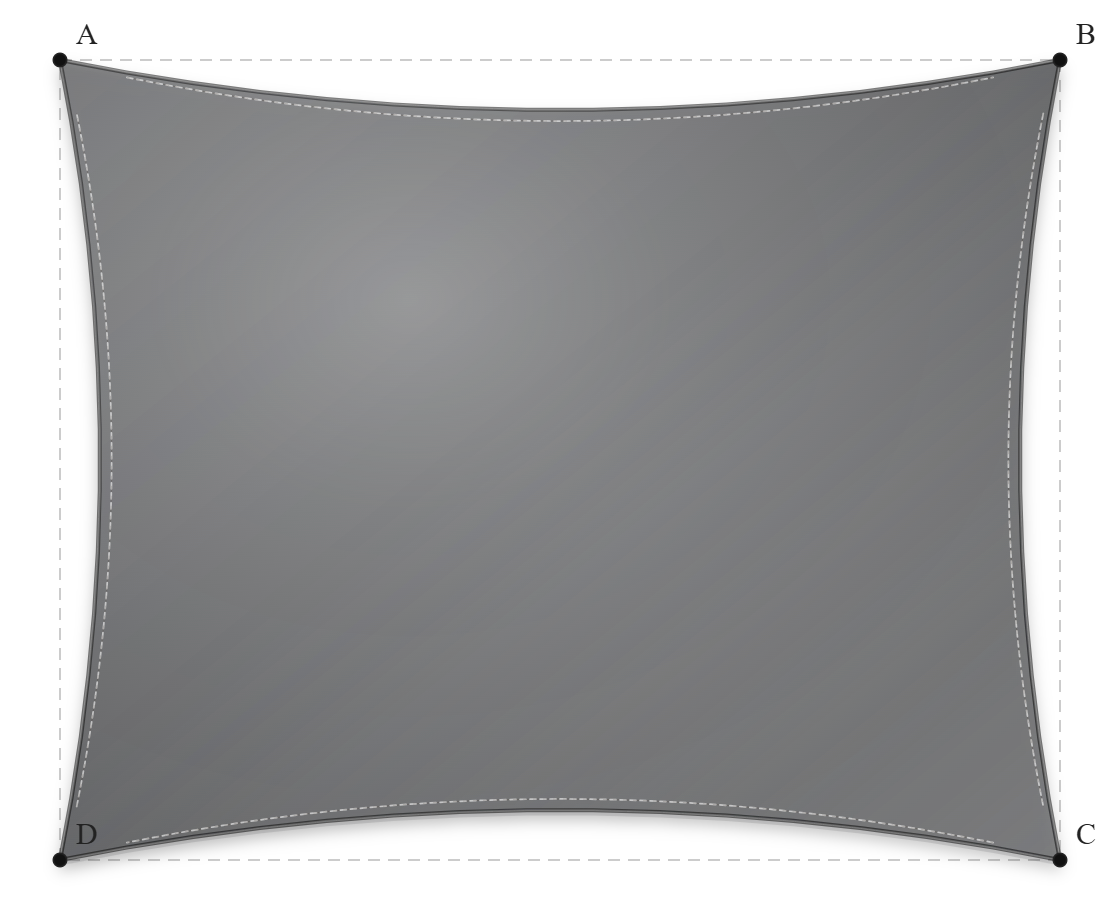 Voile d'ombrage - Forme Rectangle - Béton 92-2167