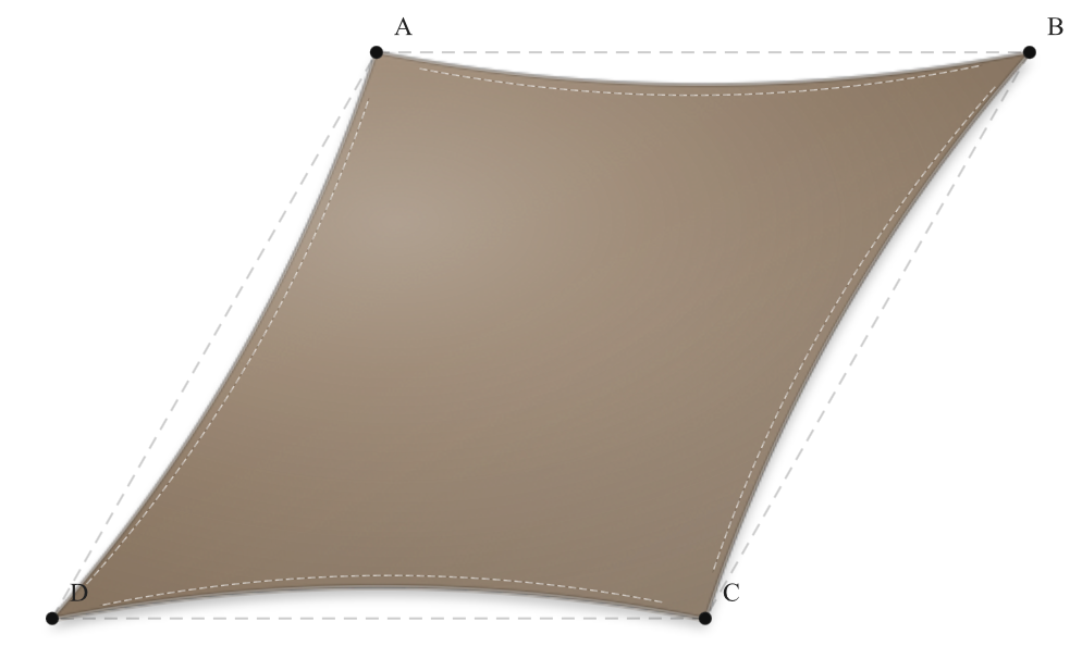 Voile d'ombrage - Forme Trapèze - Bois flotté 294 (AustralMesh)