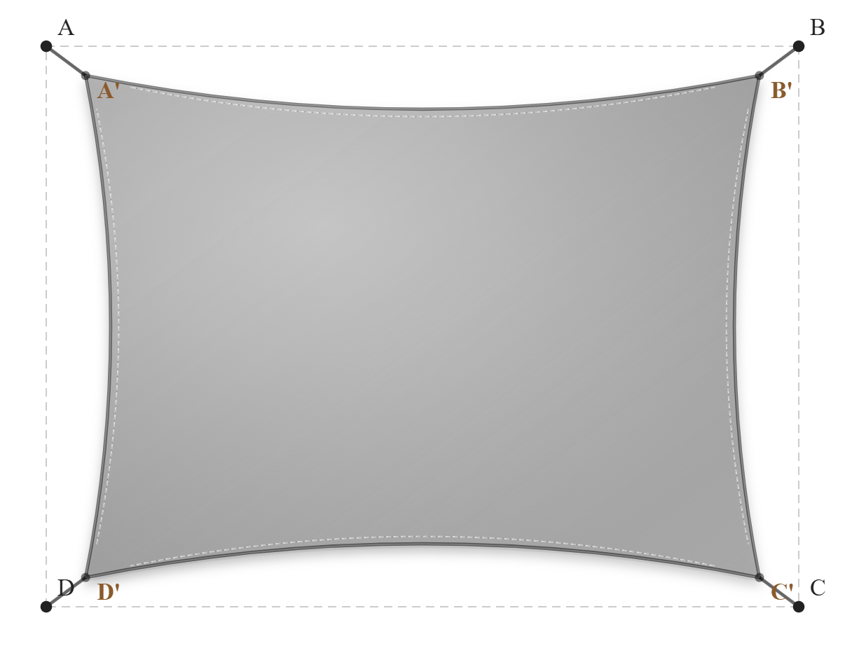 Voile d'ombrage - Forme Rectangle - Alu/grège 92-2046