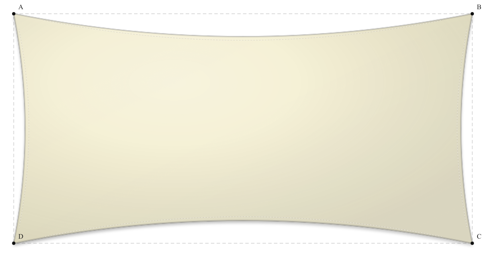Voile d'ombrage - Forme Rectangle - Naturel (759 AustralMesh)