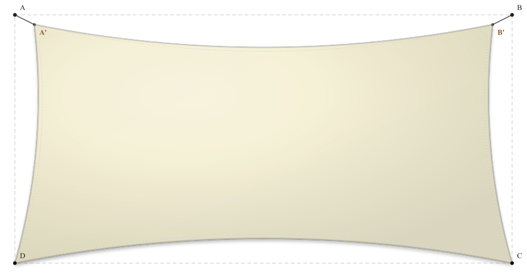 Voile d'ombrage - Forme Rectangle - Naturel (759 AustralMesh)