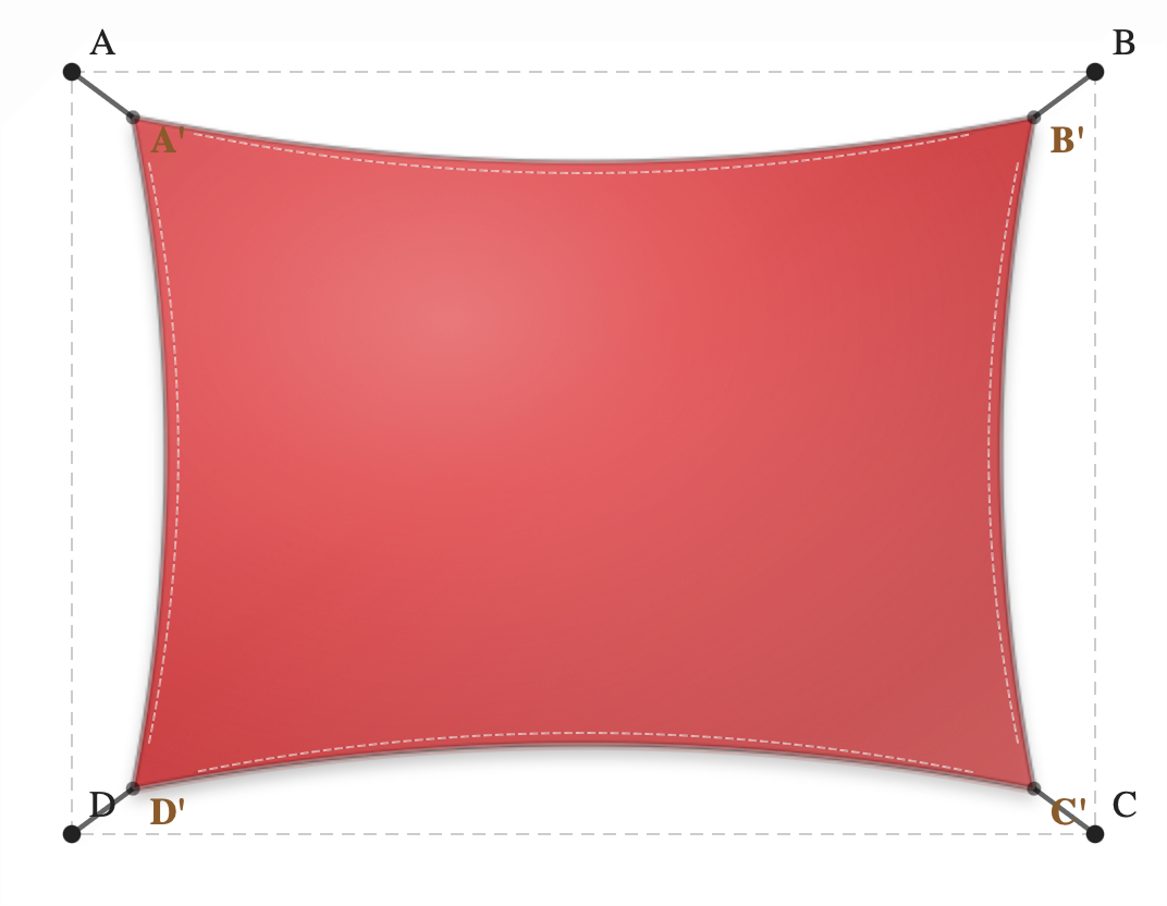 Voile d'ombrage - Forme Rectangle - Rouge Cerise (662 AustralMesh)
