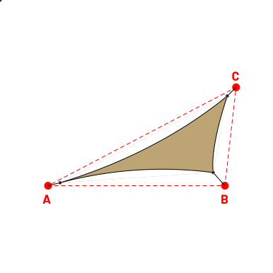 Voile d'ombrage triangle en AustralMesh - Toile d'ombrage ajourée Sable du désert (704 AustralMesh) - 4,33x2,19x5,32m