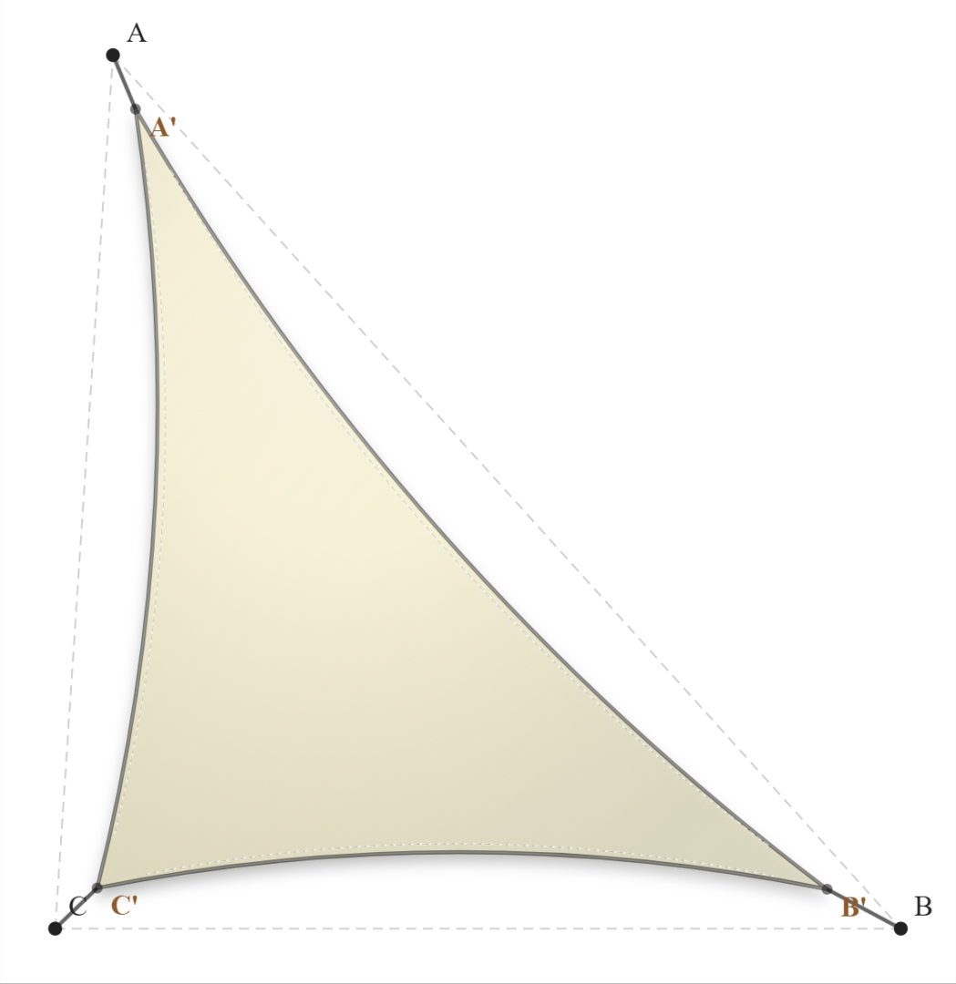 Voile d'ombrage - Forme Triangle - Naturel (759 AustralMesh)