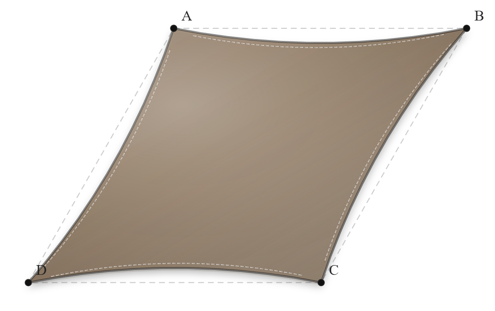 Voile d'ombrage - Forme Trapèze - Bois flotté 294 (AustralMesh)