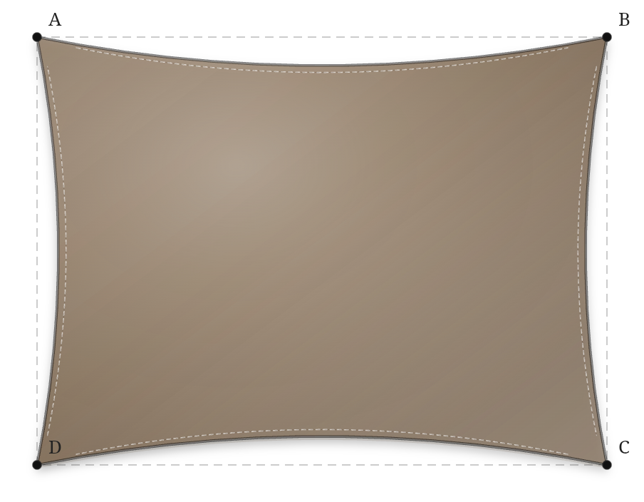Voile d'ombrage - Forme Rectangle - Bois flotté 294 (AustralMesh)