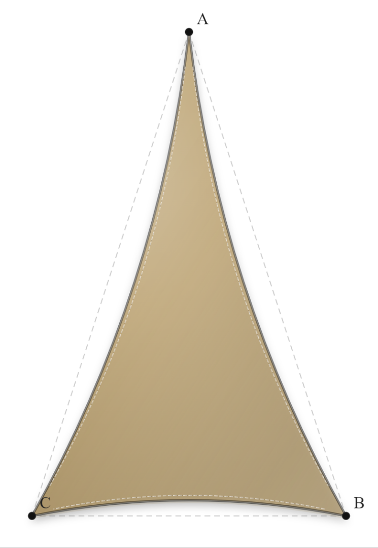 Voile d'ombrage - Forme Triangle - Sable du désert (704 AustralMesh)