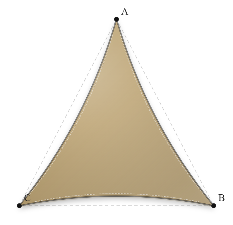 Voile d'ombrage - Forme Triangle - Sable du désert (704 AustralMesh)