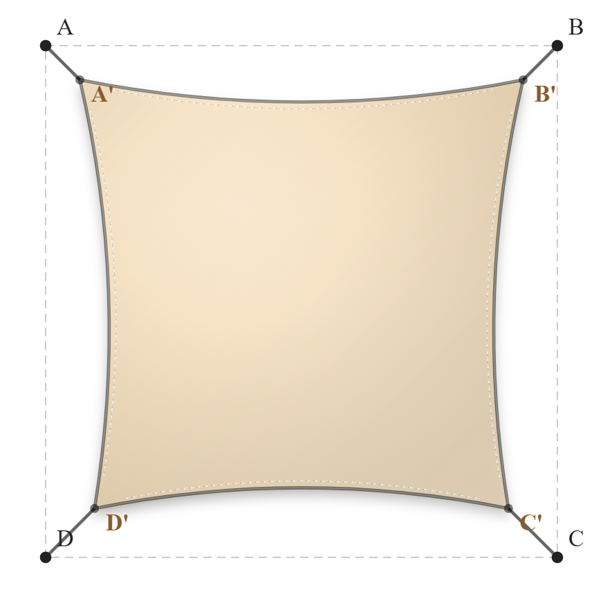 Voile d'ombrage - Forme Rectangle - Vanille 96-8861