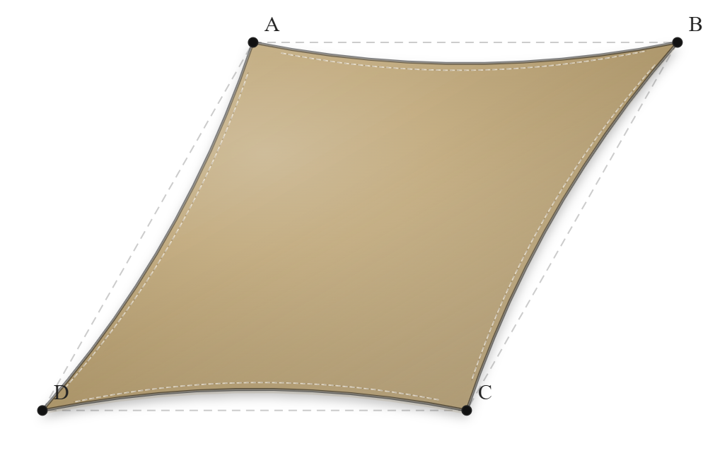 Voile d'ombrage - Forme Trapèze - Sable du désert (704 AustralMesh)