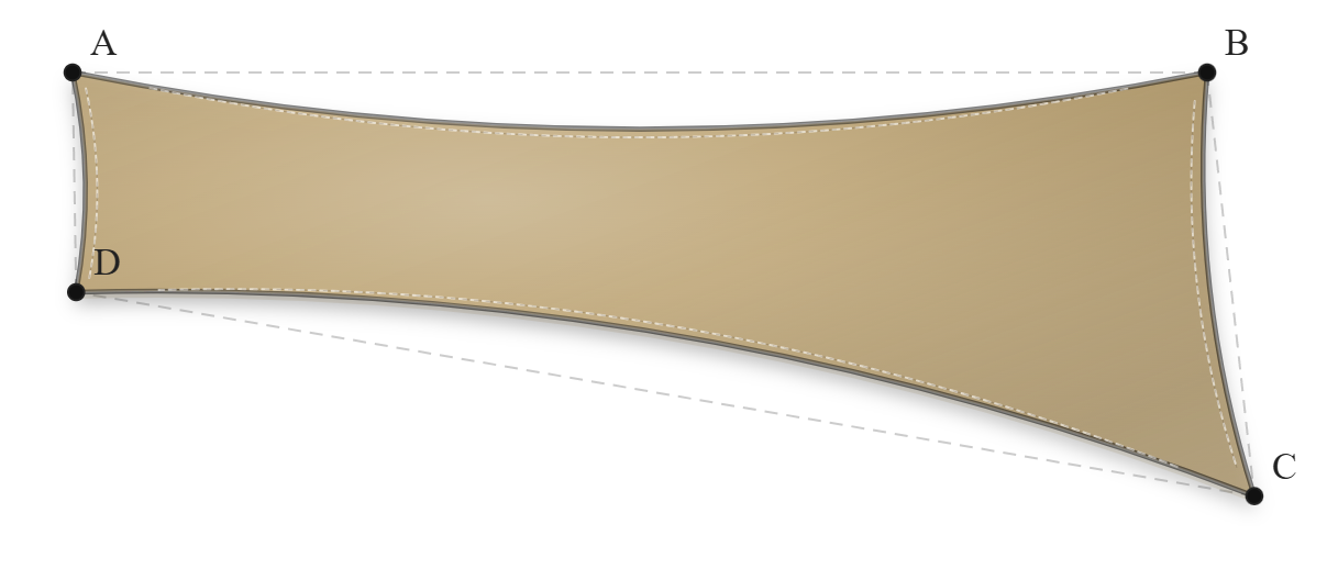 Voile d'ombrage - Forme Trapèze - Sable du désert (704 AustralMesh)