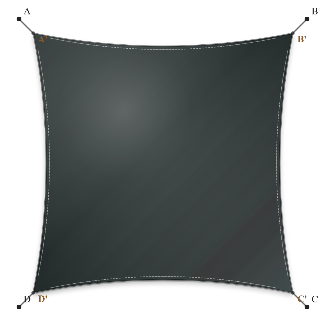 Voile d'ombrage - Forme Carrée - Noir 96-8450
