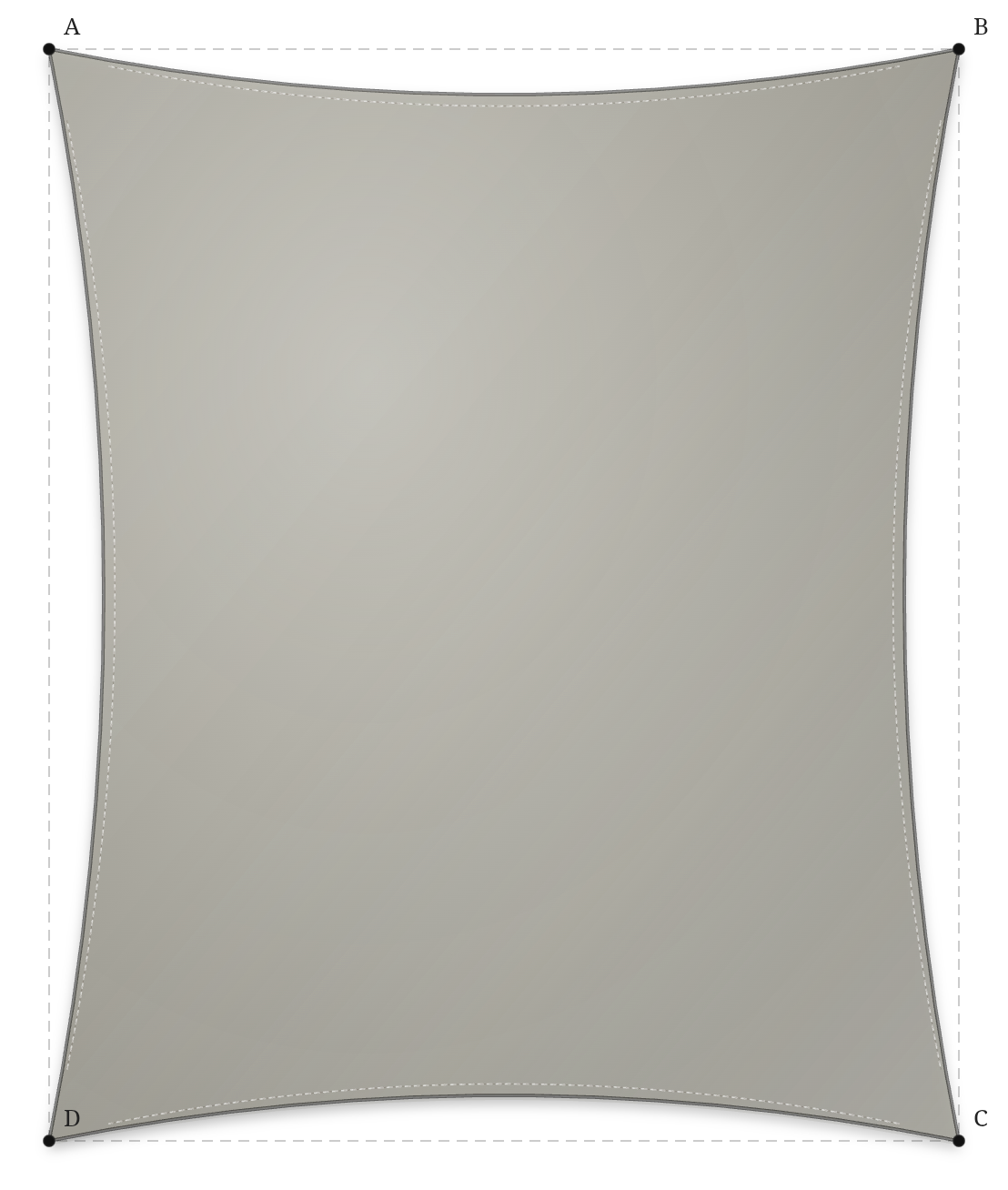 Voile d'ombrage - Forme Rectangle - Pierre 300 (Australmesh)