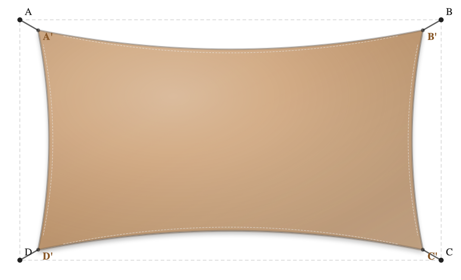 Voile d'ombrage - Forme Rectangle - Hydris 0835 Lin