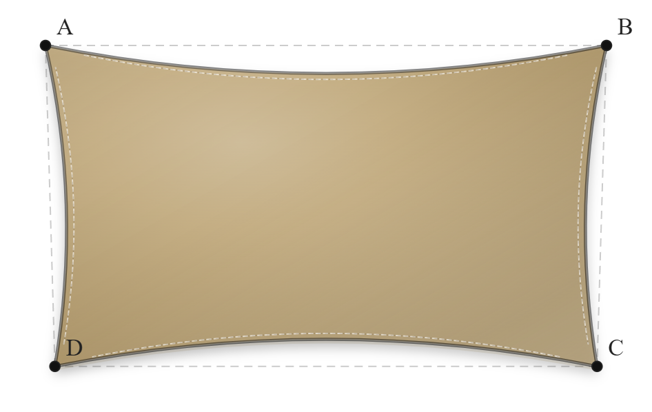 Voile d'ombrage - Forme Trapèze - Sable du désert (704 AustralMesh)