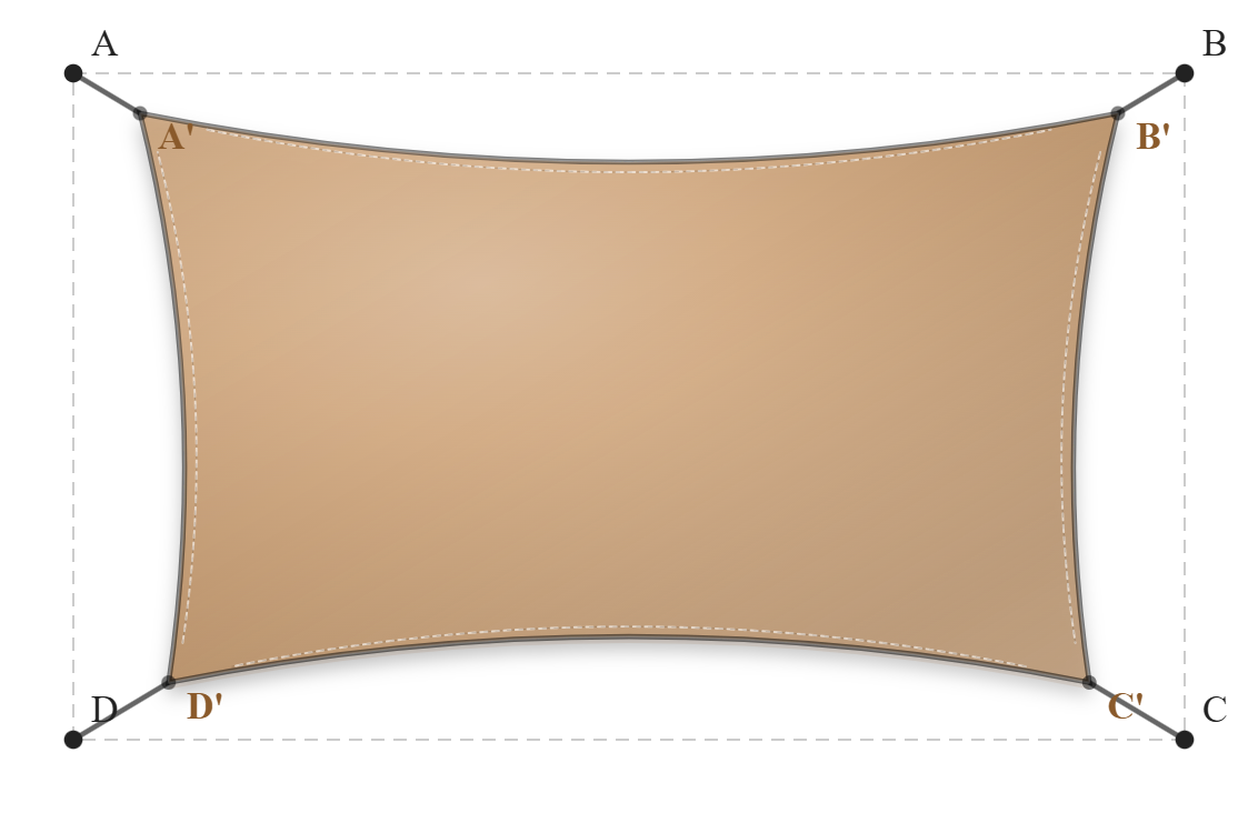 Voile d'ombrage - Forme Rectangle - Hydris 0835 Lin