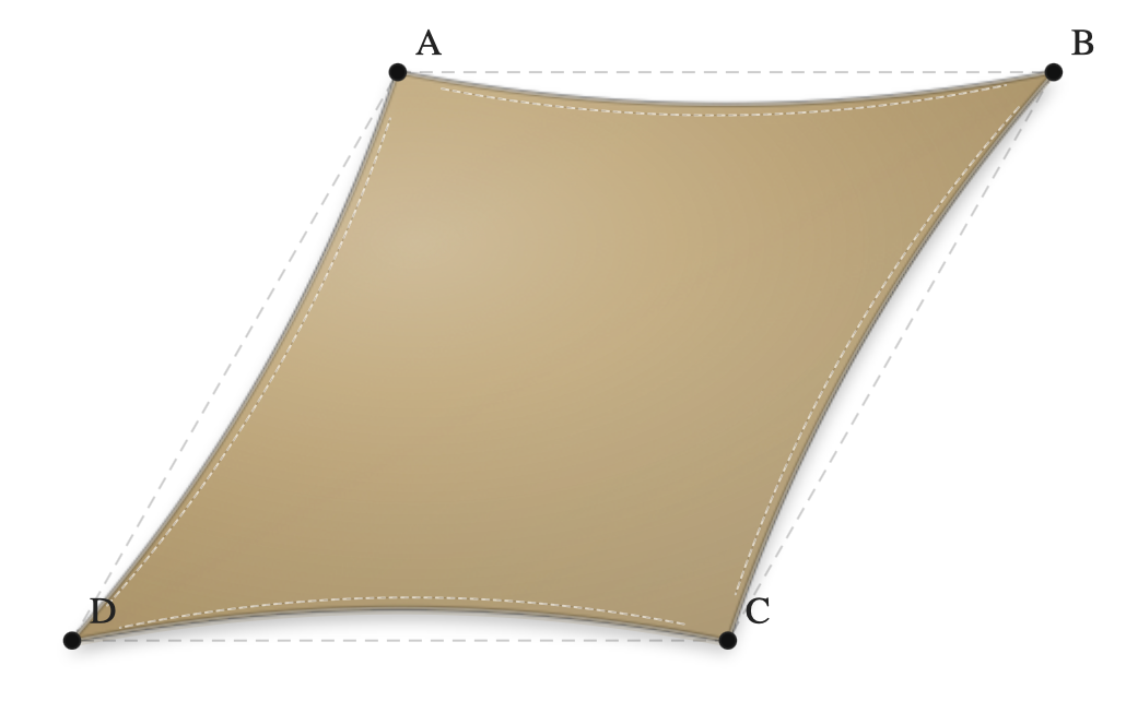 Voile d'ombrage - Forme Trapèze - Sable du désert (704 AustralMesh)