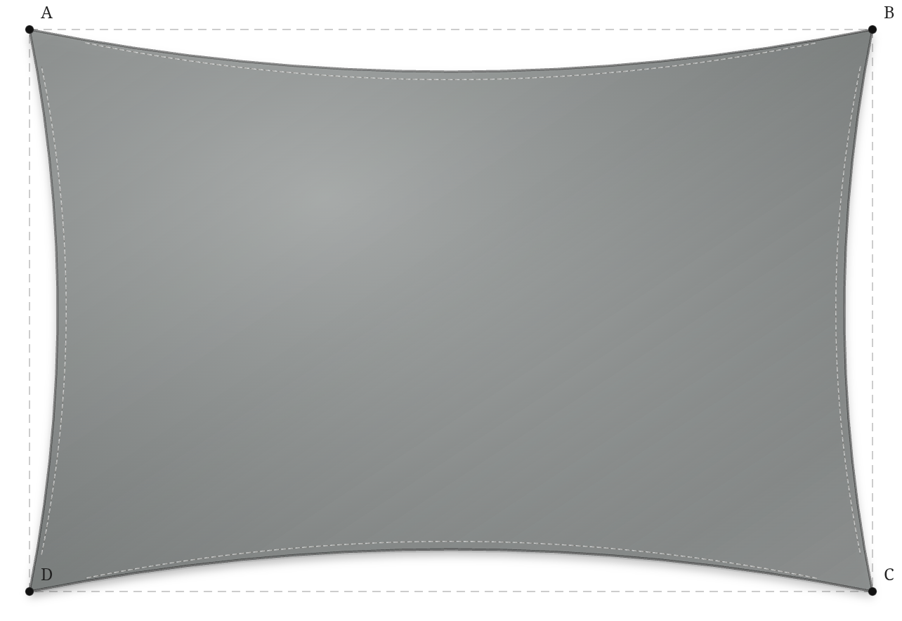 Voile d'ombrage - Forme Rectangle - Gris Acier (648 AustralMesh)