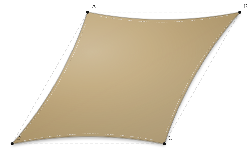Voile d'ombrage - Forme Trapèze - Sable du désert (704 AustralMesh)