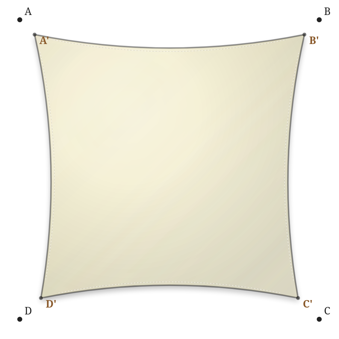 Voile d'ombrage - Forme Carrée - Naturel (759 AustralMesh)