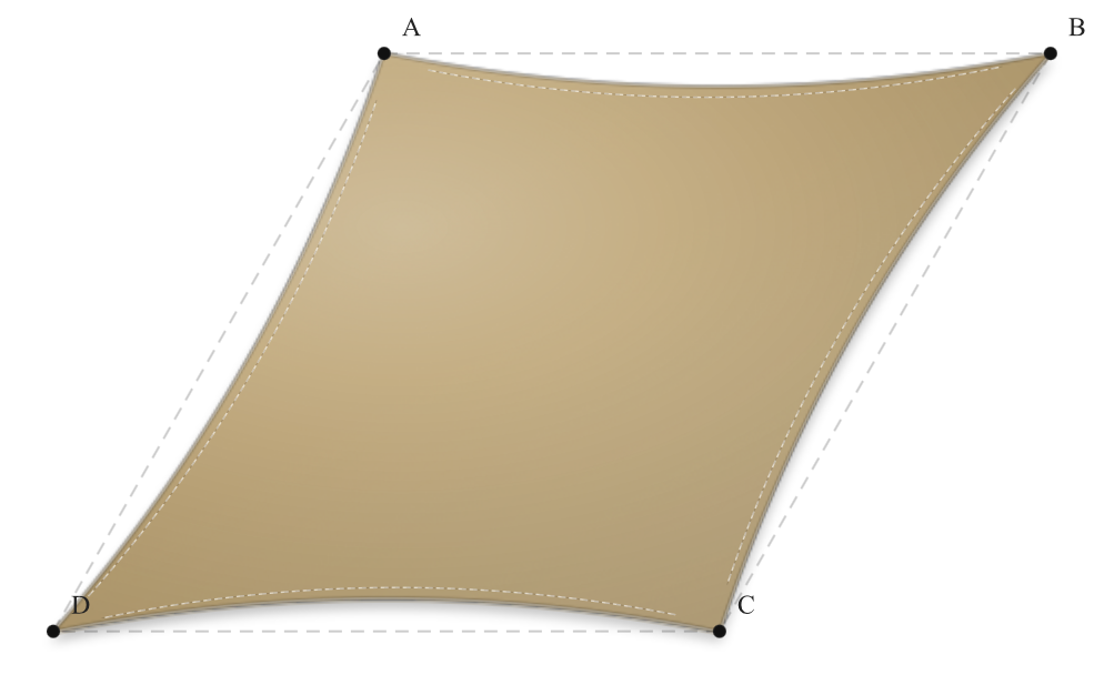 Voile d'ombrage - Forme Trapèze - Sable du désert (704 AustralMesh)