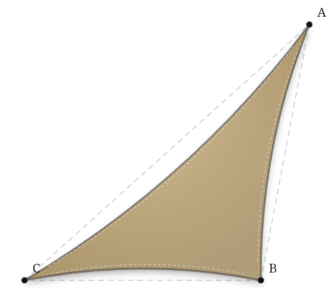 Voile d'ombrage - Forme Triangle - Sable du désert (704 AustralMesh)